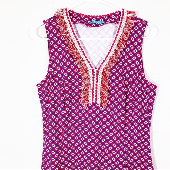 🔥SALE🔥 J McLaughlin sleeveless Lola geometric print dress Medium NWOT - Picture 6 of 10